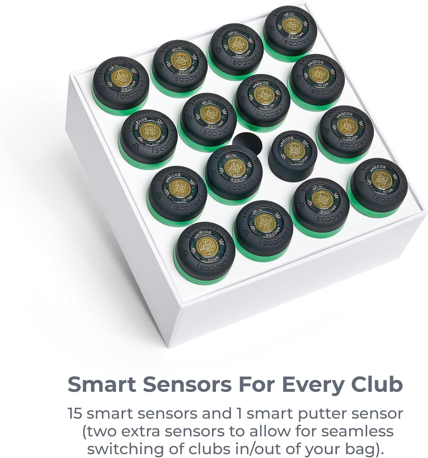 Arccos Smart Sensors: Automatic Golf Game Tracking System, A.I. Powered GPS Rangefinder & 